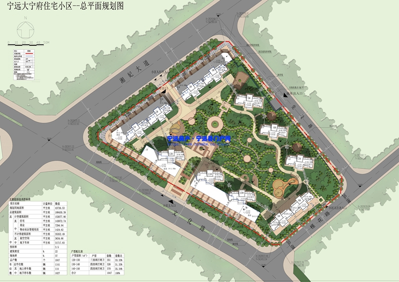 1、宁远大宁府住宅小区二期项目彩色总图.jpg